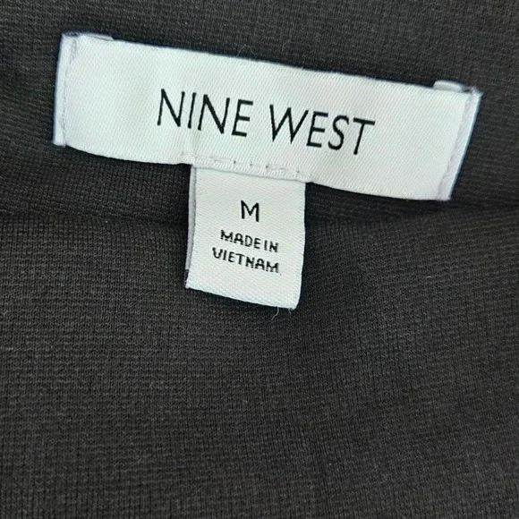 Nine West Pull On Pants Slim Straight Elastic Waist Work Office Travel M - Picture 5 of 6